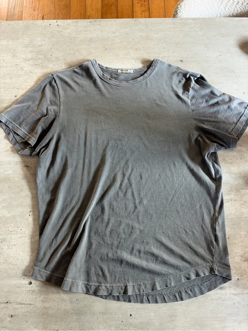 Buck Mason Short Sleeve Crew Tee in Washed Gray